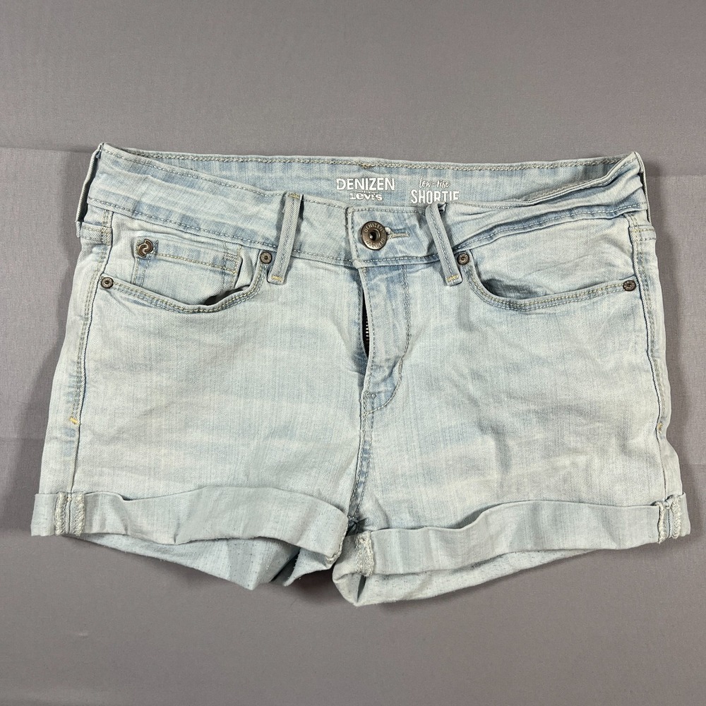 Denizen By Levi's Denim Cuffed Shorts Womens 9x29 Blue Cotton Stretch High Rise